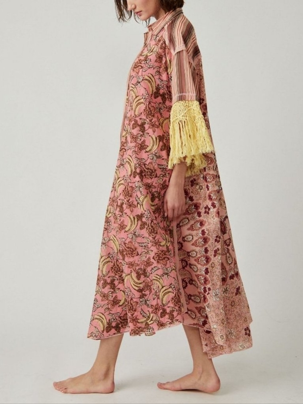 NWT - Free People Watching Waves Maxi Shirt - Picture 4 of 15